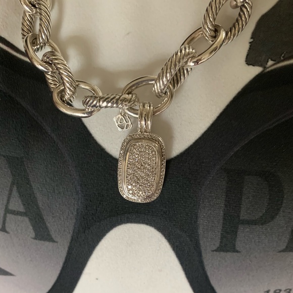 ❤️ David Yurman Diamond Albion Enhancer~ Pendant - Picture 12 of 16